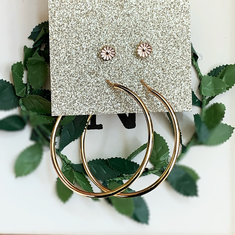 Hoop Earring and Stud Set